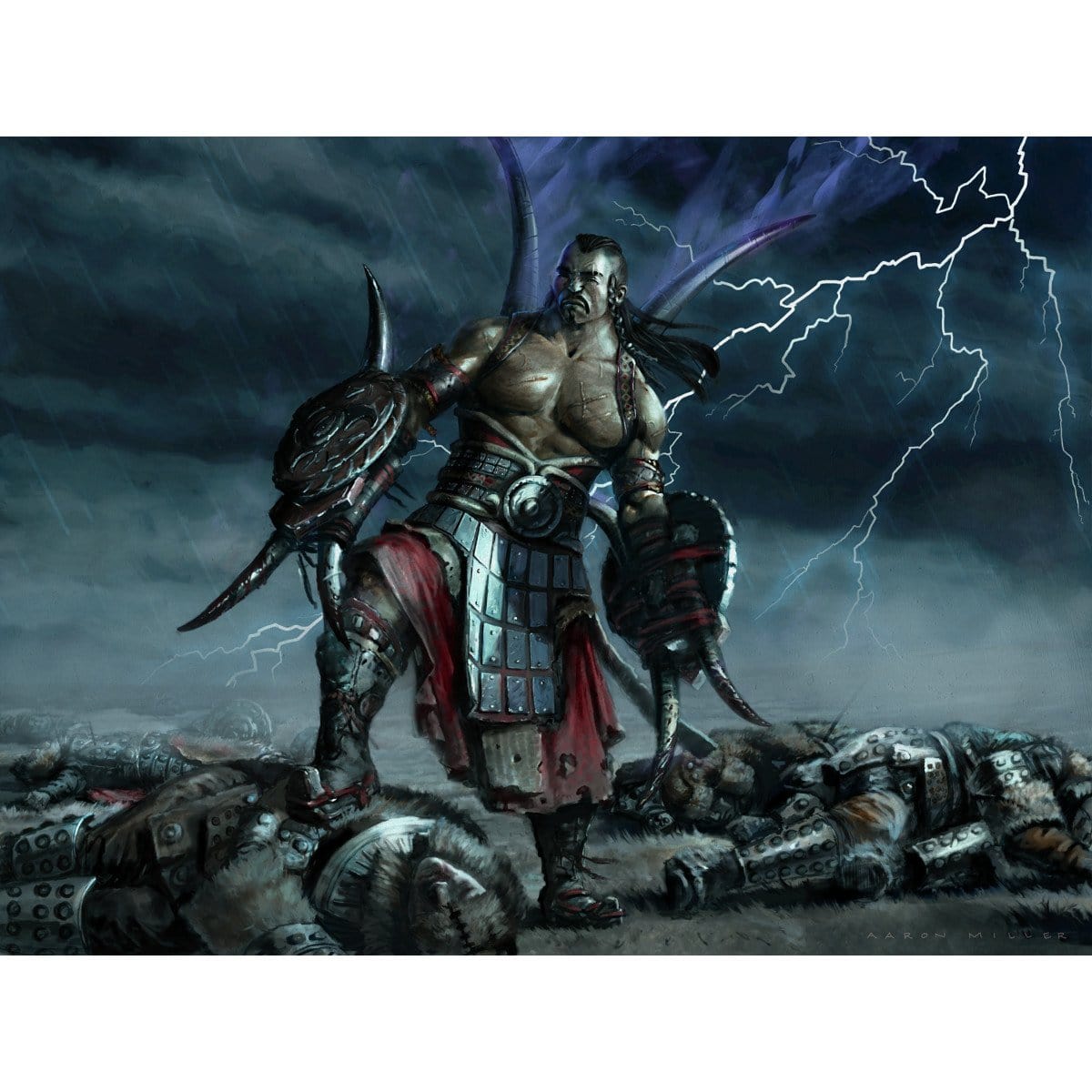 aaron miller mtg cards Magic Veteran's Sidearm Origins FOIL Signed by Artist w/ COA NM the Gathering Bloodsoaked Champion Print