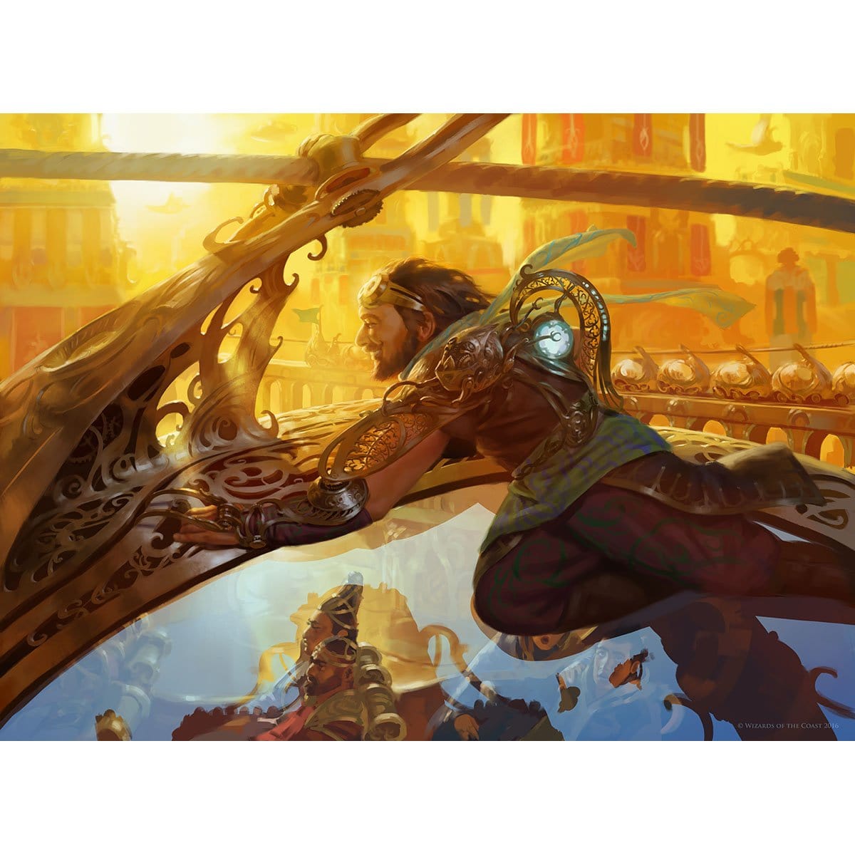 Aether Revolt Tagged "Print" - Original Magic Art Aether Revolt Tagged "Print" - Original Magic Art