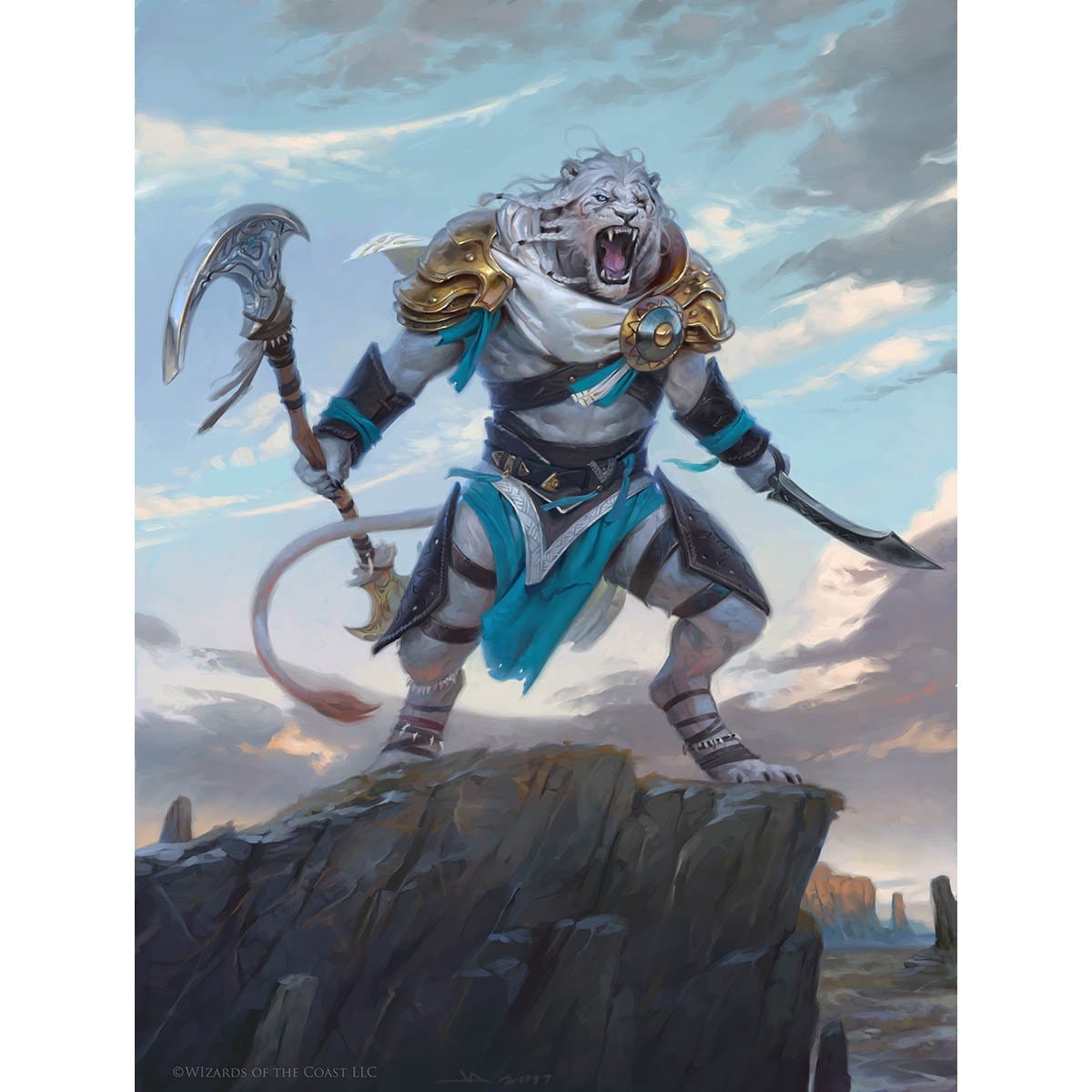Ajani, Adversary of Tyrants Print - Original Magic Art Ajani, Adversary of Tyrants Print - Original Magic Art