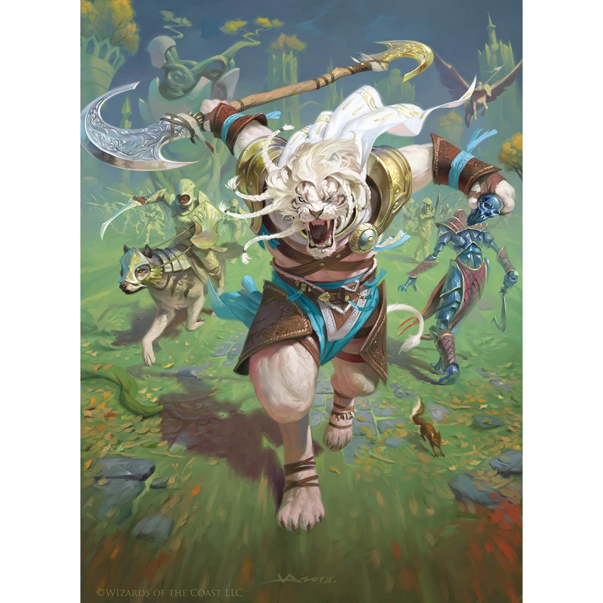 Ajani, the Greathearted Print - Original Magic Art Ajani, the Greathearted Print - Original Magic Art