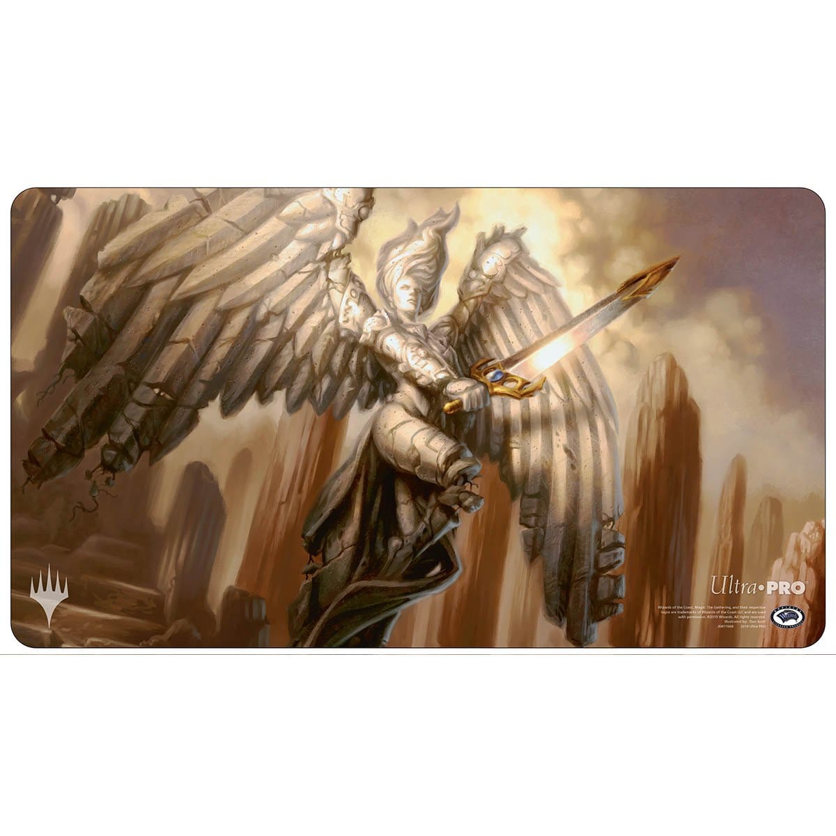 Akroma&#39;s Memorial Playmat - Playmat - Original Magic Art - Accessories for Magic the Gathering and other card games