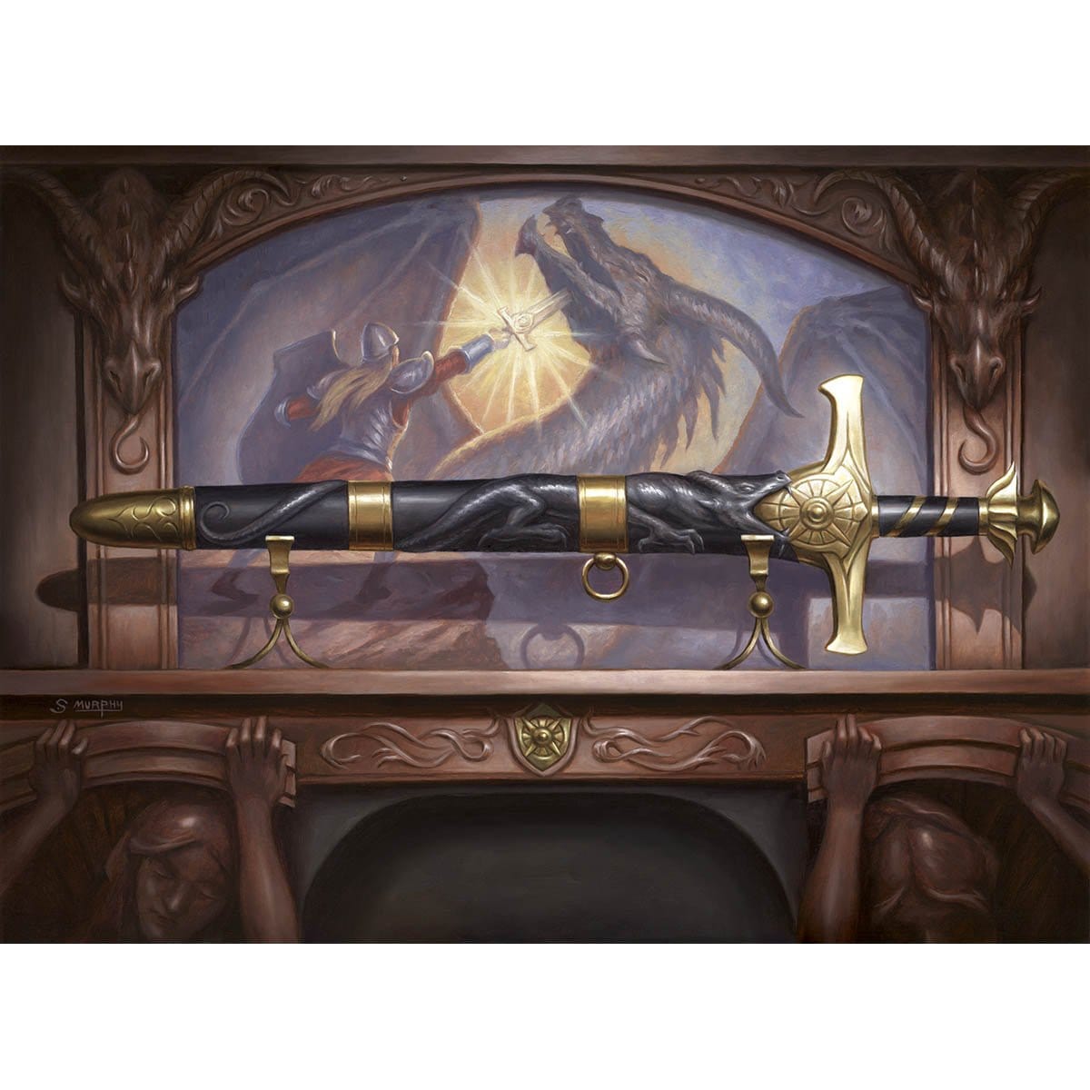 Ancestral Blade Print - Print - Original Magic Art - Accessories for Magic the Gathering and other card games
