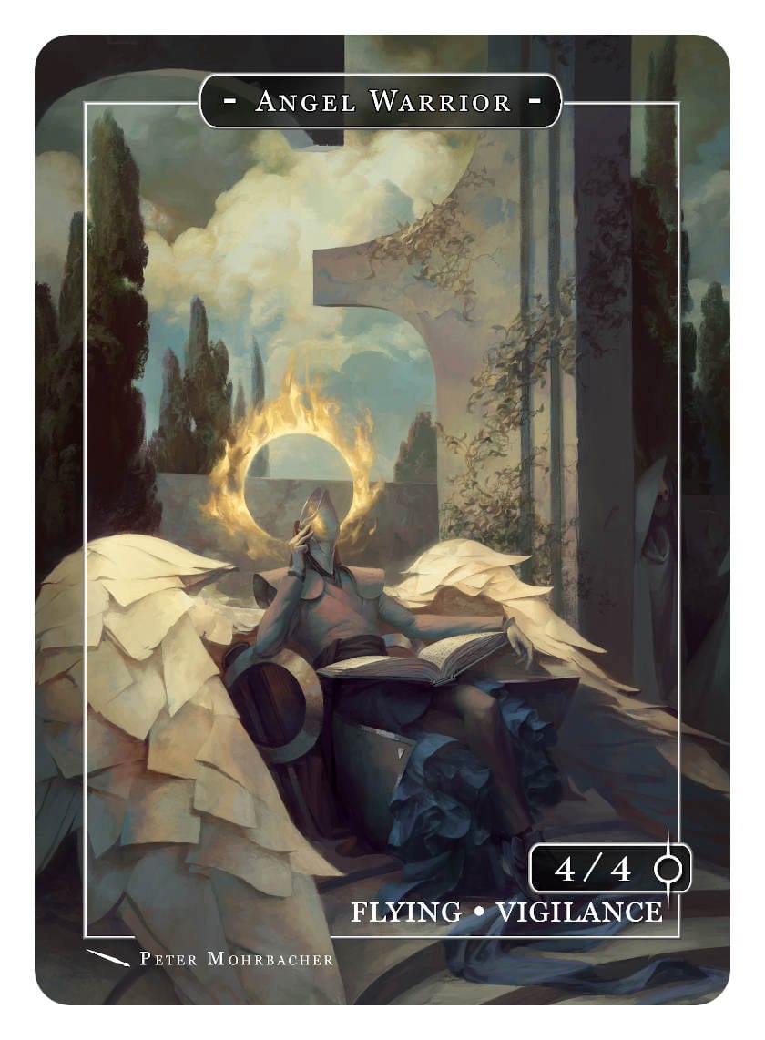 Angel Warrior Token (4/4 - Flying, Vigilance) by Peter Mohrbacher