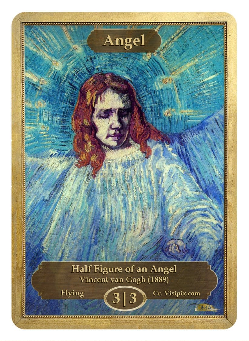 Angel Token (3/3) by Vincent van Gogh - Token - Original Magic Art - Accessories for Magic the Gathering and other card games