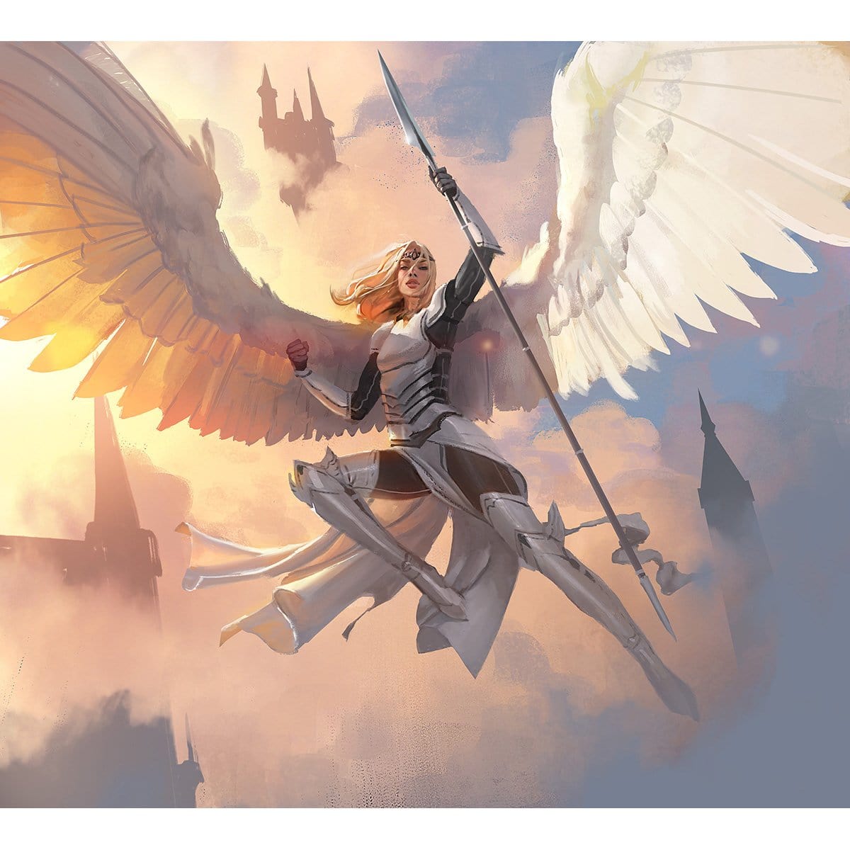 Angel Token Print - Print - Original Magic Art - Accessories for Magic the Gathering and other card games