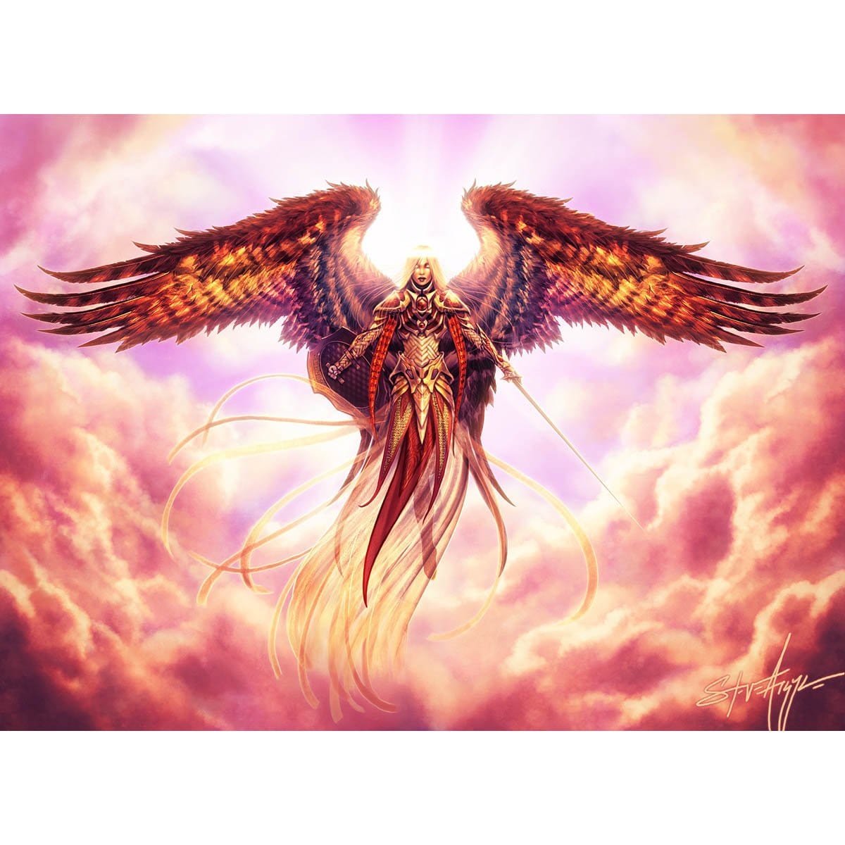 Angelic Arbiter Print - Print - Original Magic Art - Accessories for Magic the Gathering and other card games