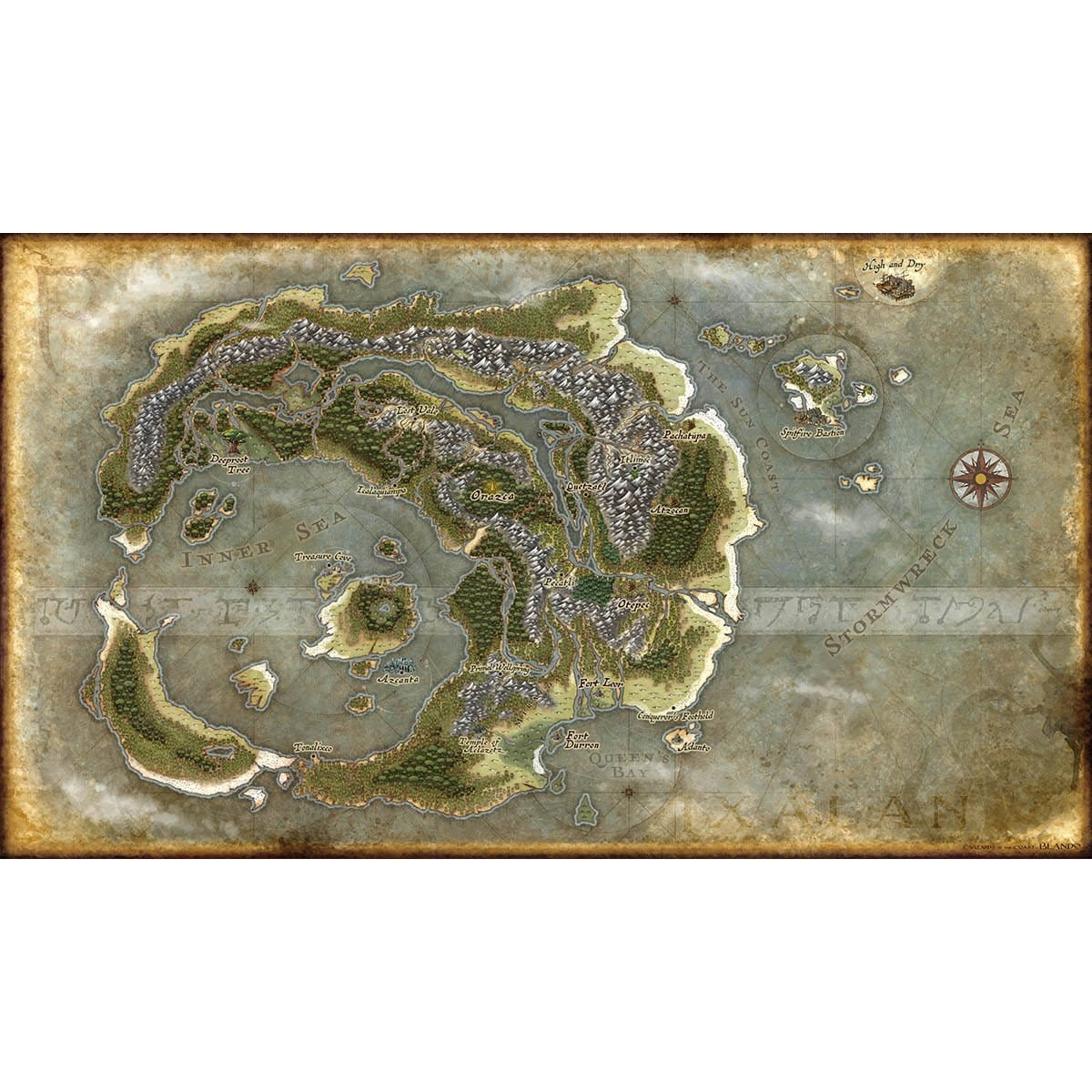 Ixalan Map Print - Print - Original Magic Art - Accessories for Magic the Gathering and other card games