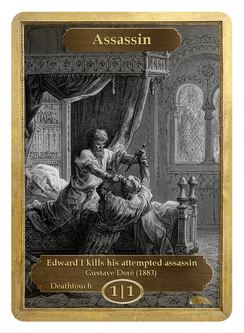 Assassin Token (1/1 - Deathtouch) by Gustave Dore - Original Magic Art