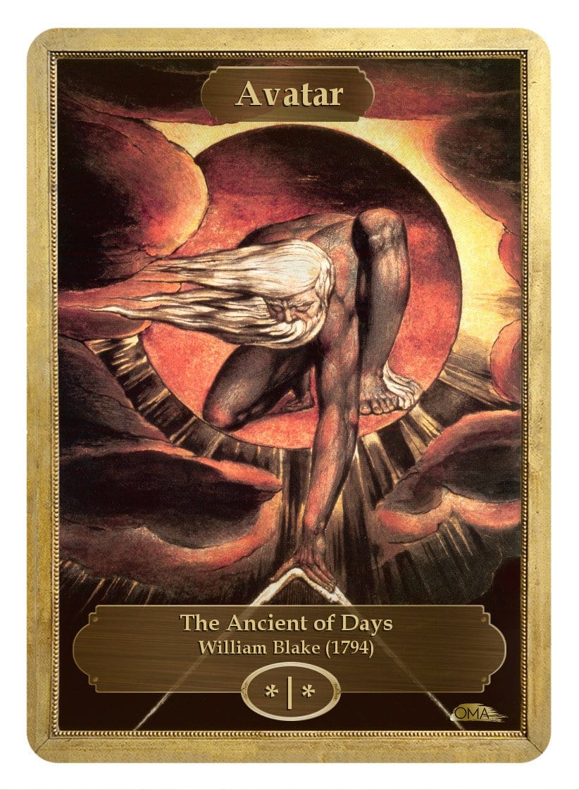 Avatar Token (*/*) by William Blake - Token - Original Magic Art - Accessories for Magic the Gathering and other card games