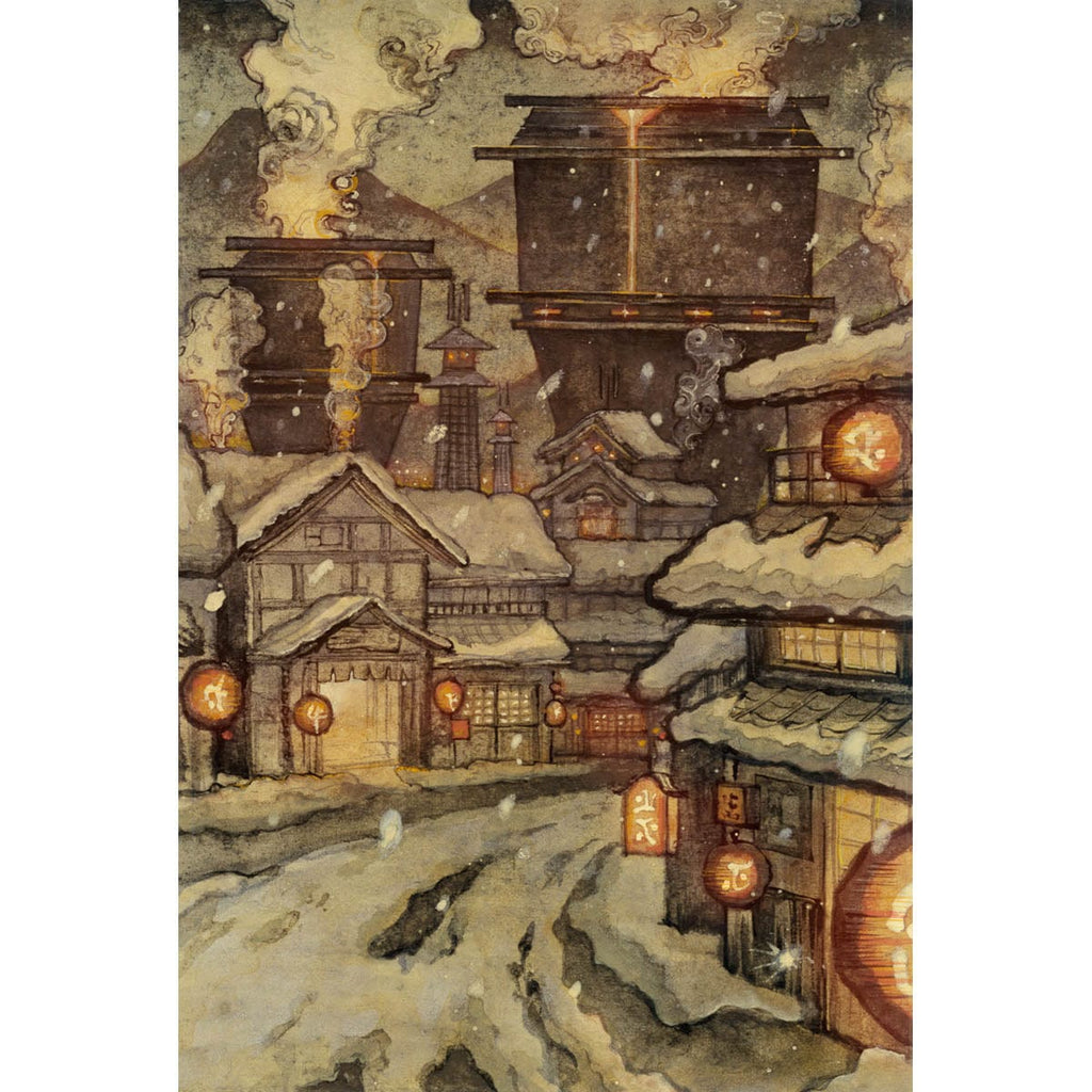 Mountain (Kamigawa: Neon Dynasty) Print - Original Magic Art