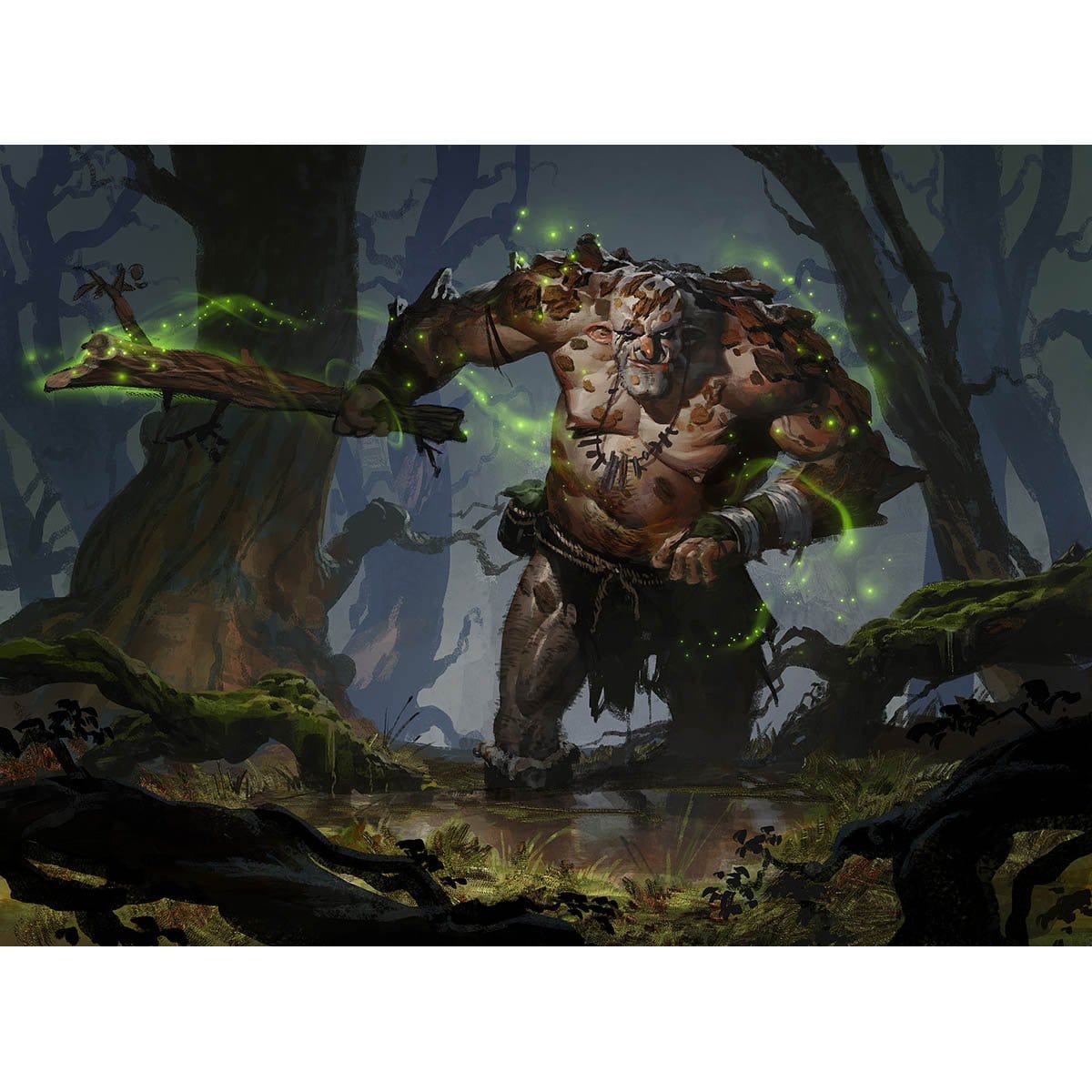 Barkhide Troll Print - Print - Original Magic Art - Accessories for Magic the Gathering and other card games