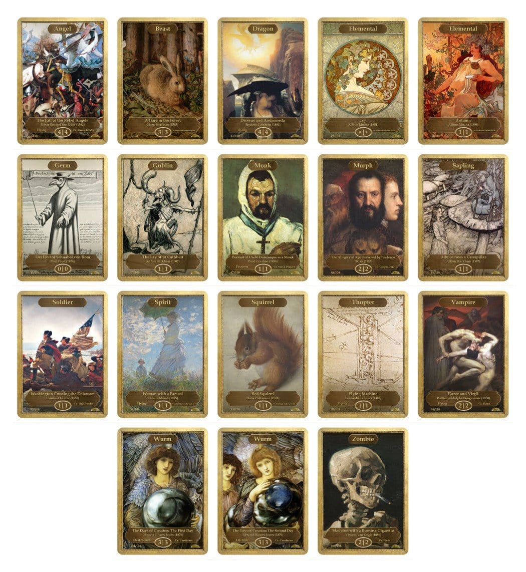 Basic Set - Token Set - Original Magic Art - Accessories for Magic the Gathering and other card games