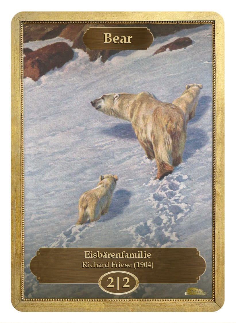 Bear Token (2/2) by Richard Friese - Token - Original Magic Art - Accessories for Magic the Gathering and other card games