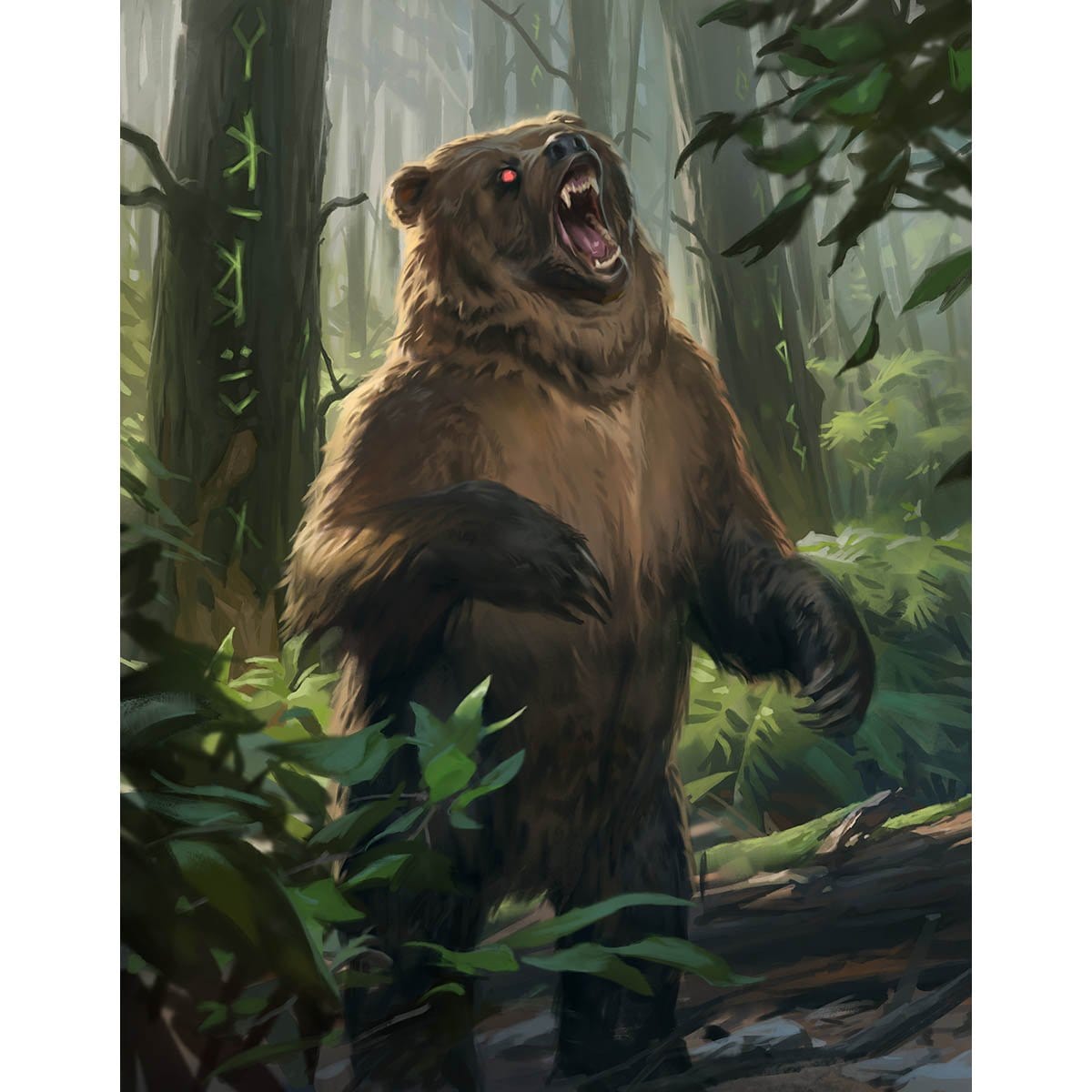 mtg cards with bears in the art Bear Token Print