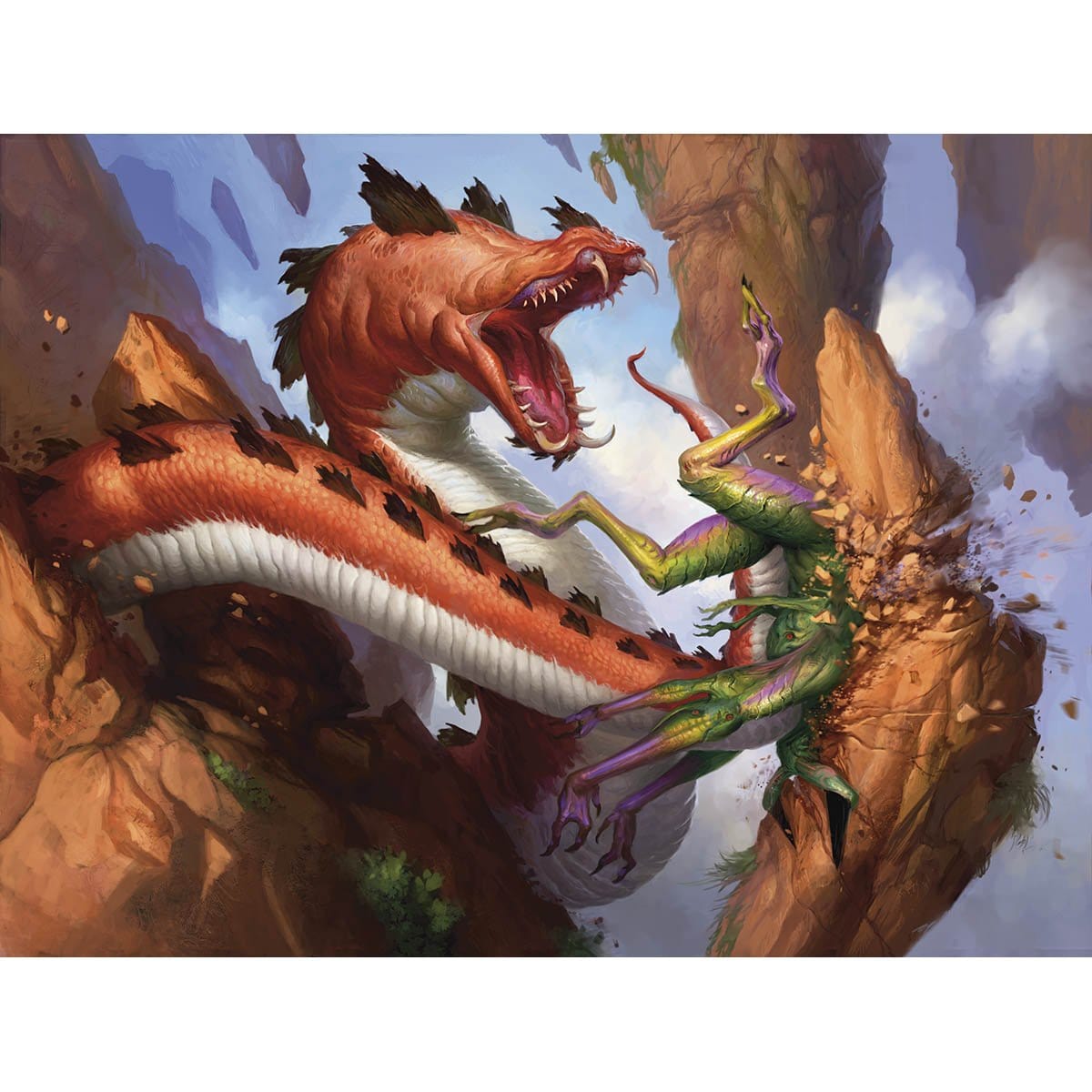 Belligerent Whiptail Print - Print - Original Magic Art - Accessories for Magic the Gathering and other card games