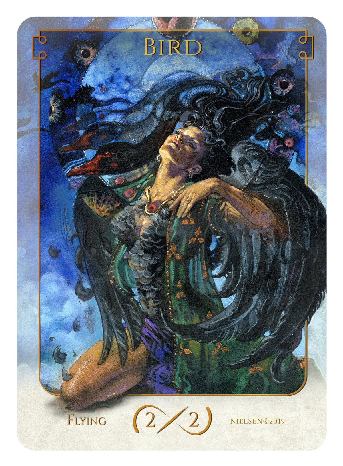 Bird Token (2/2 - Flying) by Tokens of Spirit - Original Magic Art