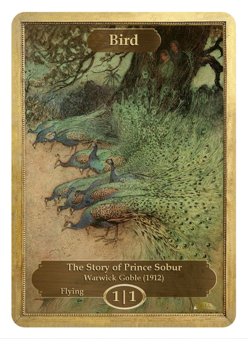 Bird Token (1/1) by Warwick Goble - Token - Original Magic Art - Accessories for Magic the Gathering and other card games