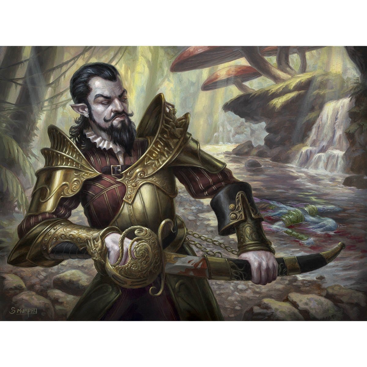 Ixalan Tagged "Vampire Soldier" - Original Magic Art Ixalan Tagged "Vampire Soldier" - Original Magic Art