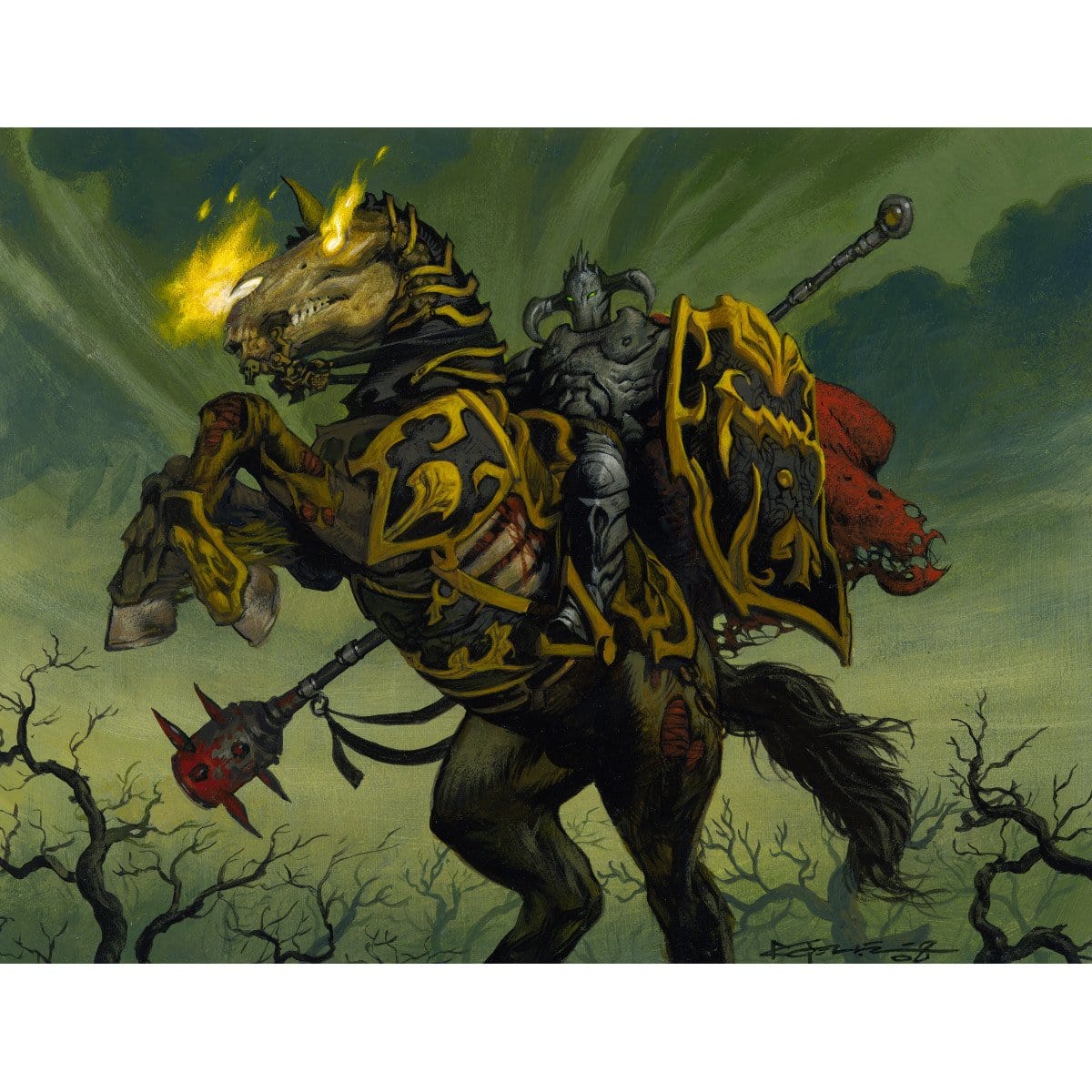 Black Knight Print - Print - Original Magic Art - Accessories for Magic the Gathering and other card games