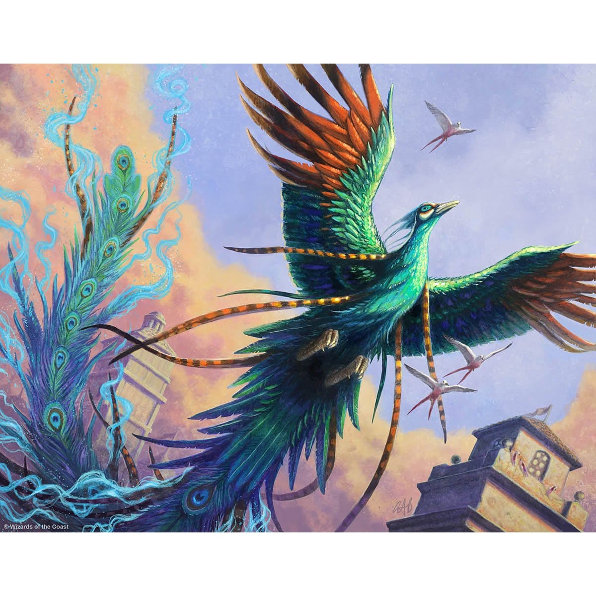 Coveted Peacock Print - Print - Original Magic Art - Accessories for Magic the Gathering and other card games