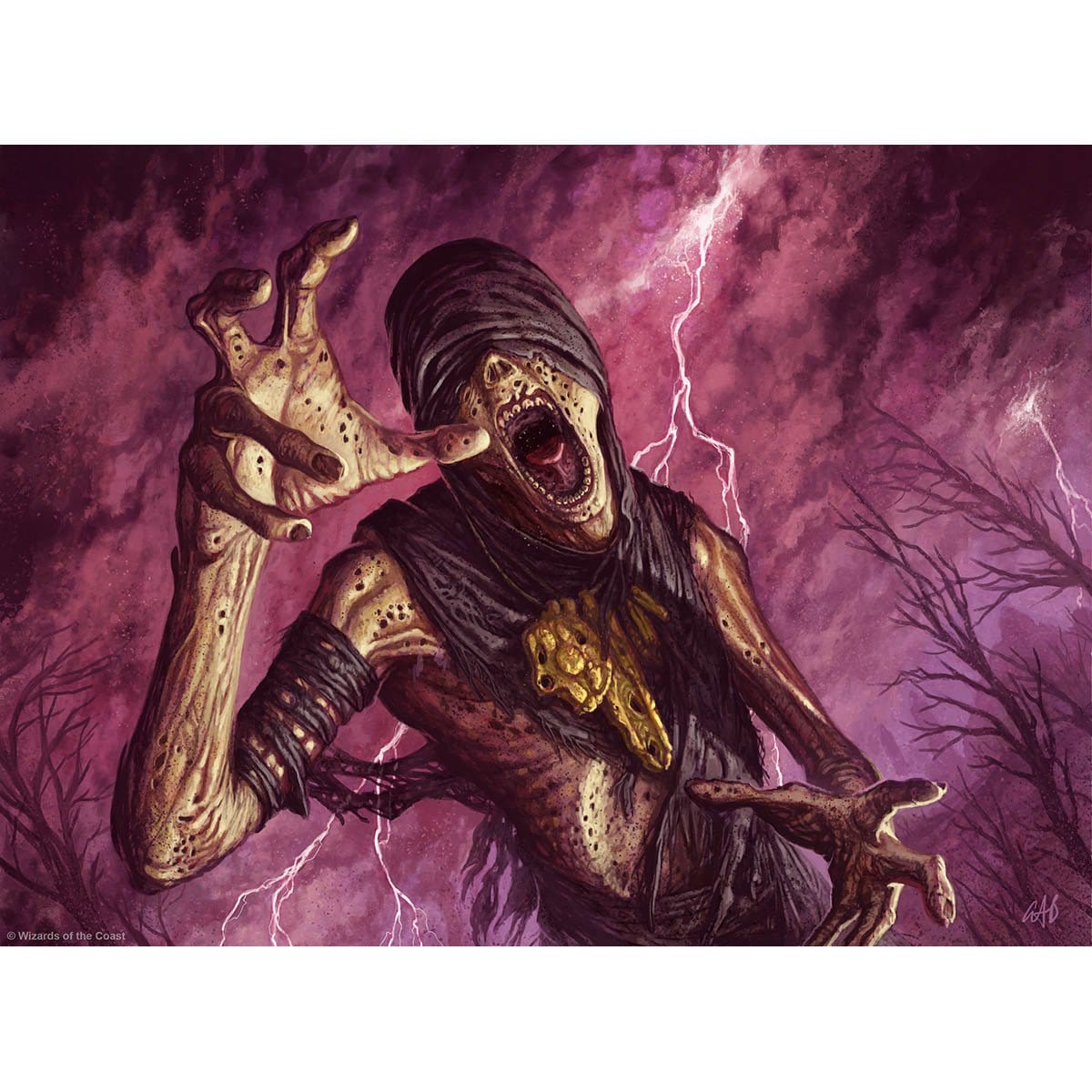 Festering Mummy Print - Print - Original Magic Art - Accessories for Magic the Gathering and other card games