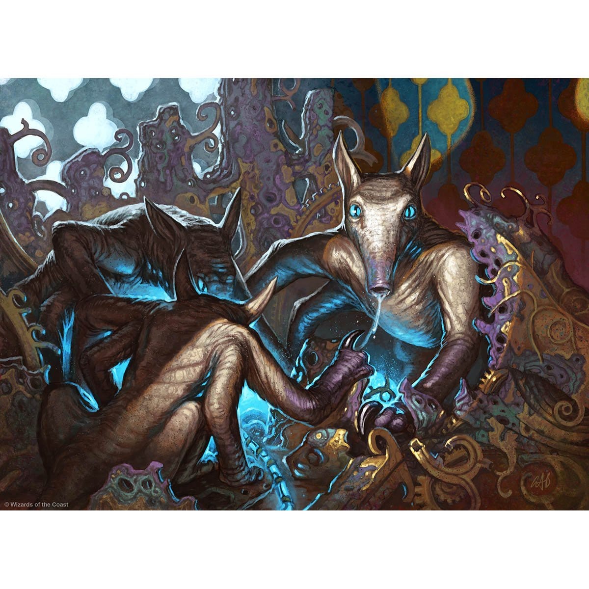 Salivating Gremlins Print - Print - Original Magic Art - Accessories for Magic the Gathering and other card games