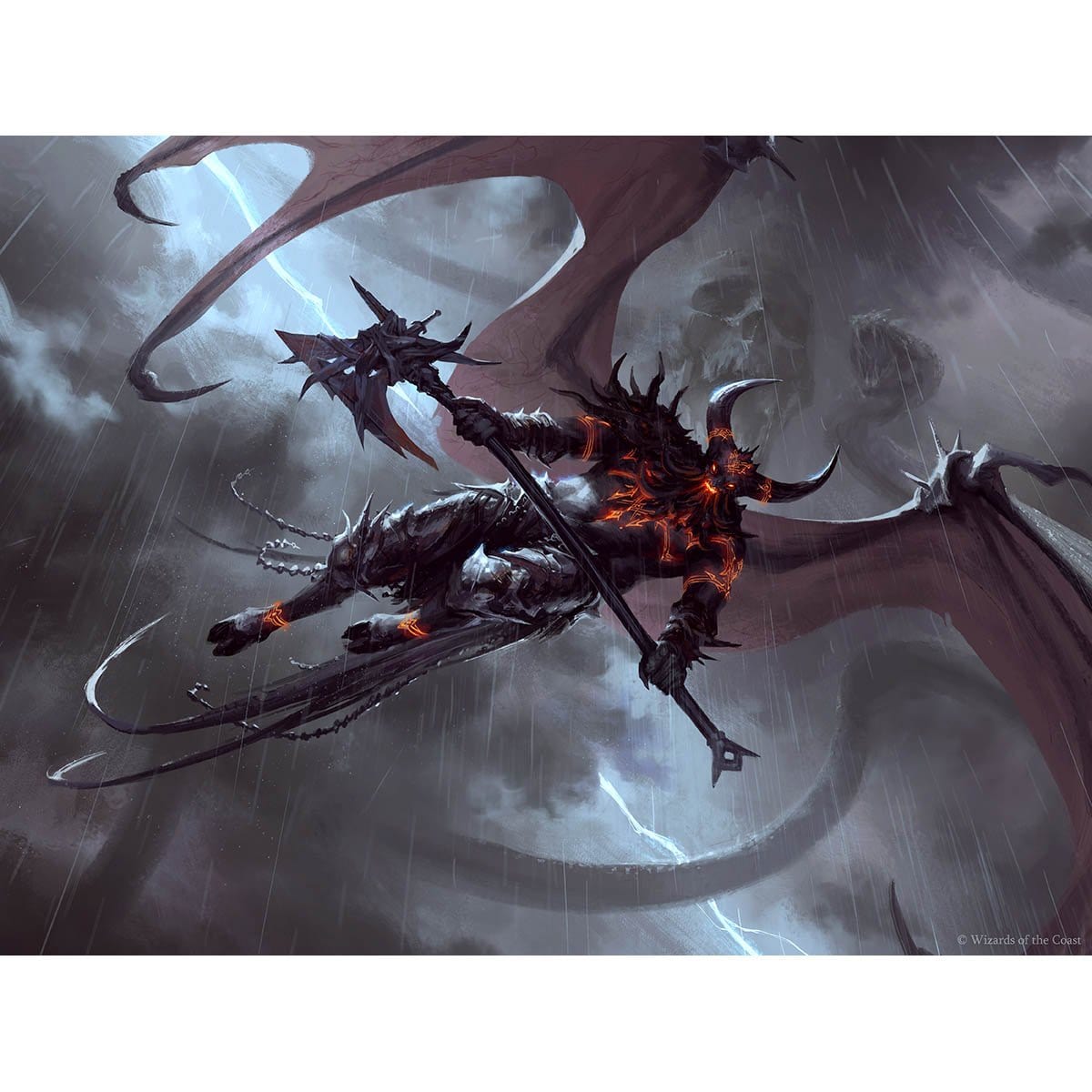 Burning-Rune Demon Print - Original Magic Art Burning-Rune Demon Print - Original Magic Art