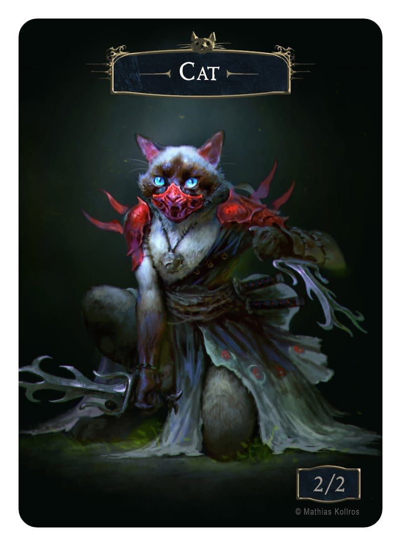 Cat Token (2/2) by Mathias Kollros - Original Magic Art