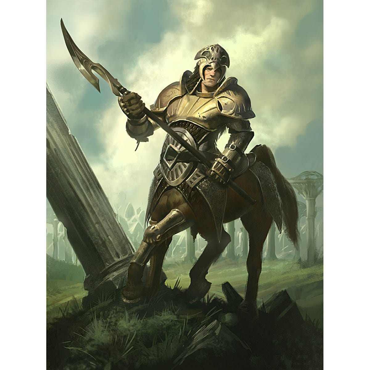 Centaur Token Print - Original Magic Art Centaur Token Print - Original Magic Art
