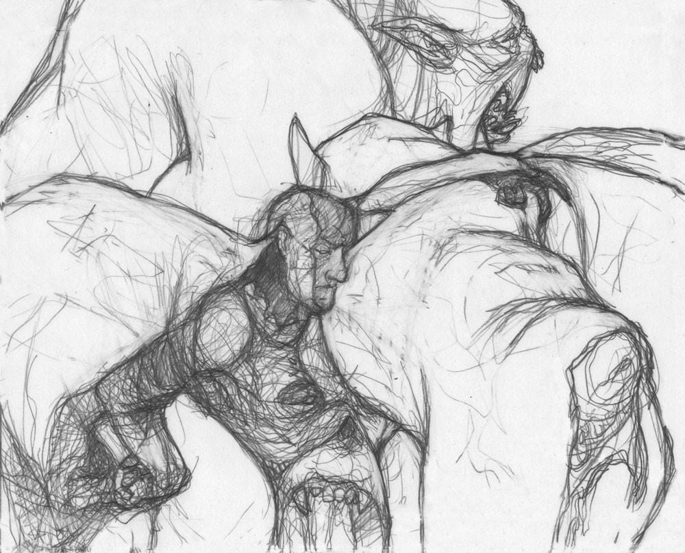 Chameleon Blur Underdrawing - Sketch - Original Magic Art - Accessories for Magic the Gathering and other card games