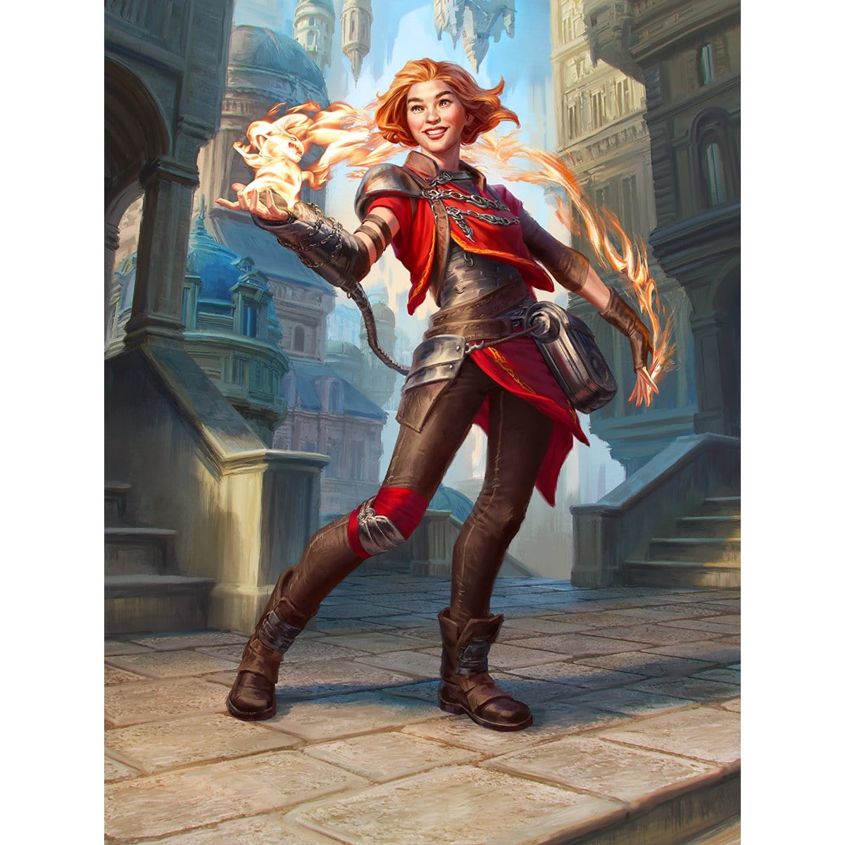 Chandra, Novice Pyromancer Print - Original Magic Art Chandra, Novice Pyromancer Print - Original Magic Art