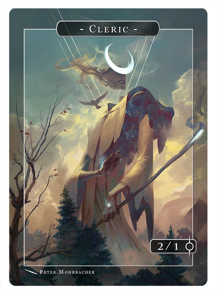 Cleric Token (2/1) by Peter Mohrbacher