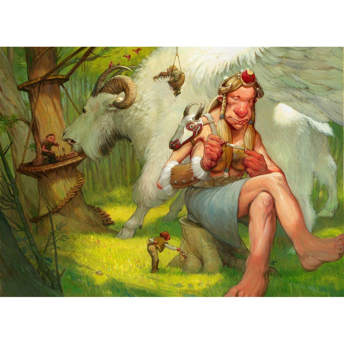 Cloudgoat Ranger Print - Print - Original Magic Art - Accessories for Magic the Gathering and other card games