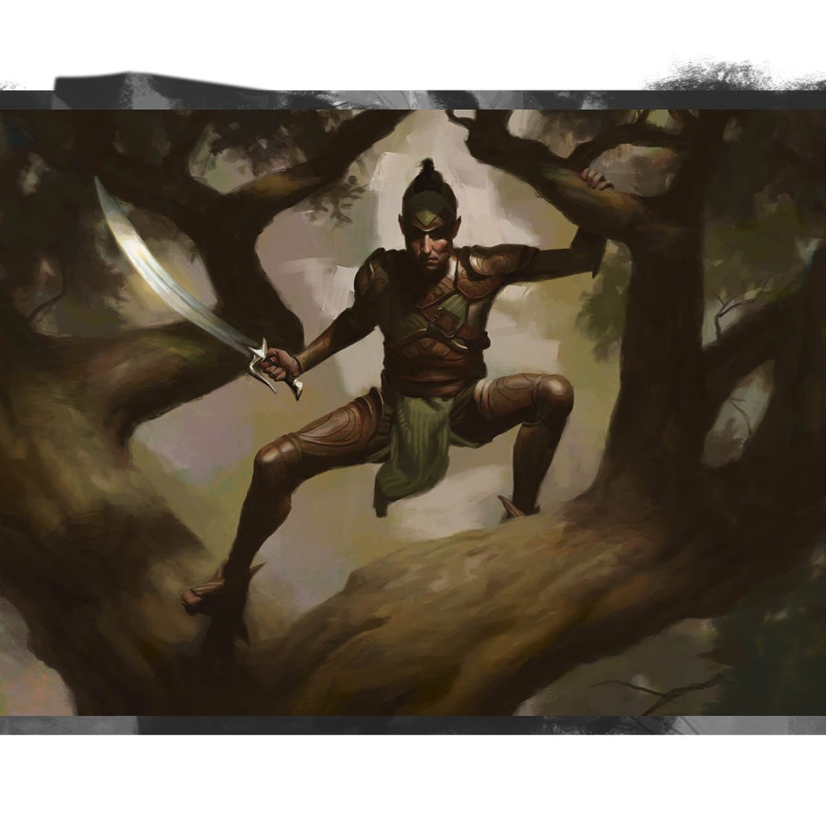 Treetop Warden Print - Print - Original Magic Art - Accessories for Magic the Gathering and other card games