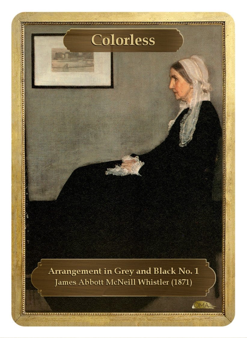 Colorless Token by James Abbott McNeill Whistler - Token - Original Magic Art - Accessories for Magic the Gathering and other card games