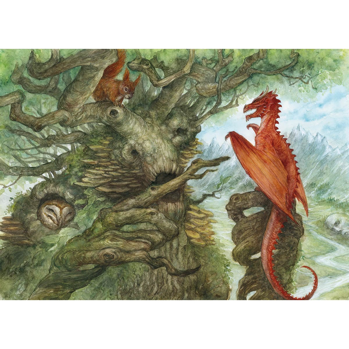Wandering Treefolk Print