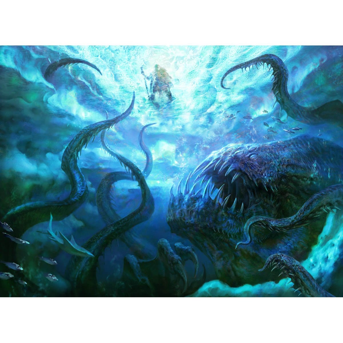 Dark Depths Print - Print - Original Magic Art - Accessories for Magic the Gathering and other card games