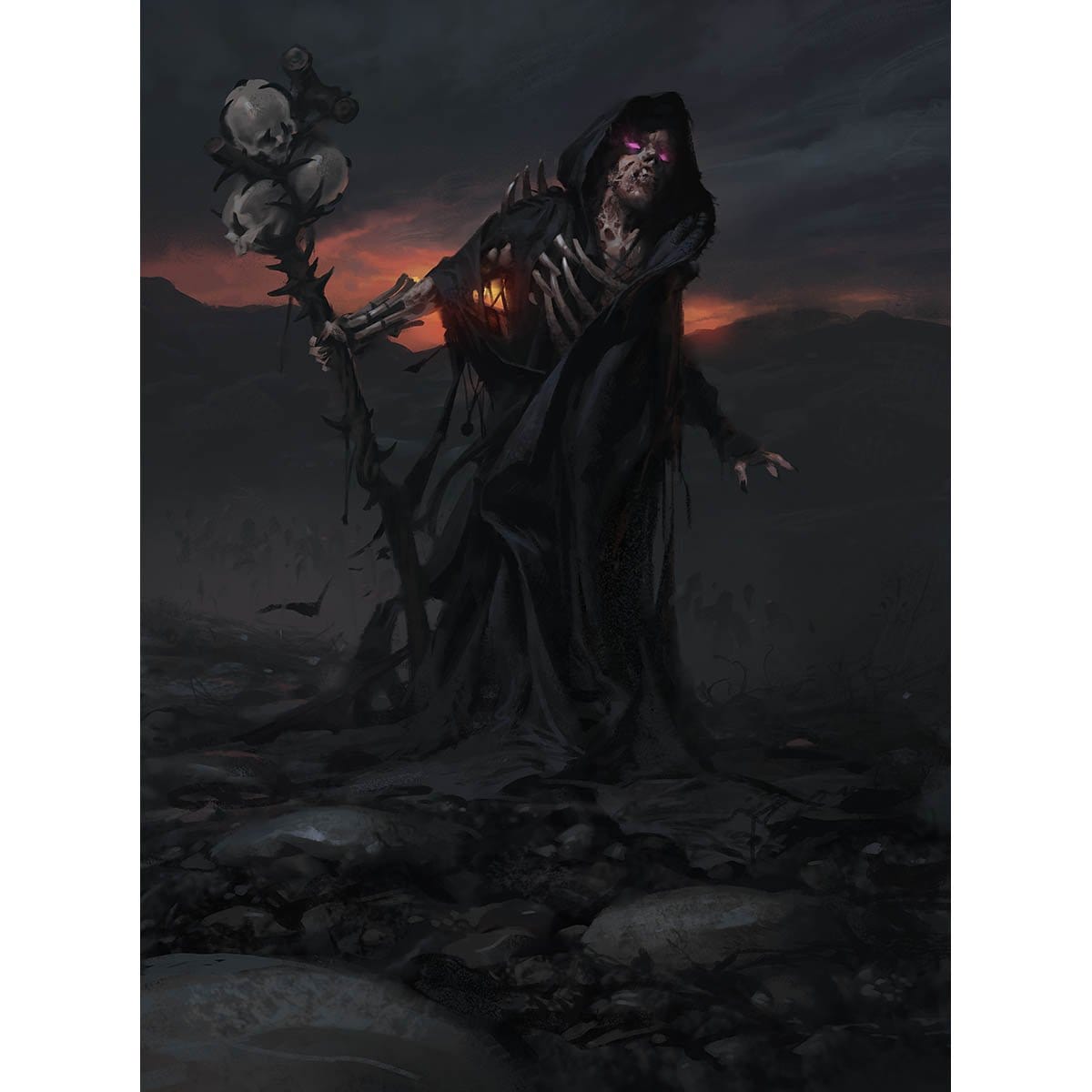 Death Baron Print - Print - Original Magic Art - Accessories for Magic the Gathering and other card games