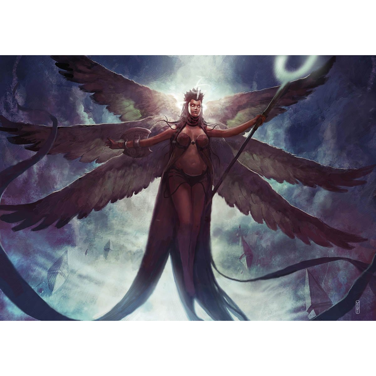 Deathless Angel Print - Print - Original Magic Art - Accessories for Magic the Gathering and other card games