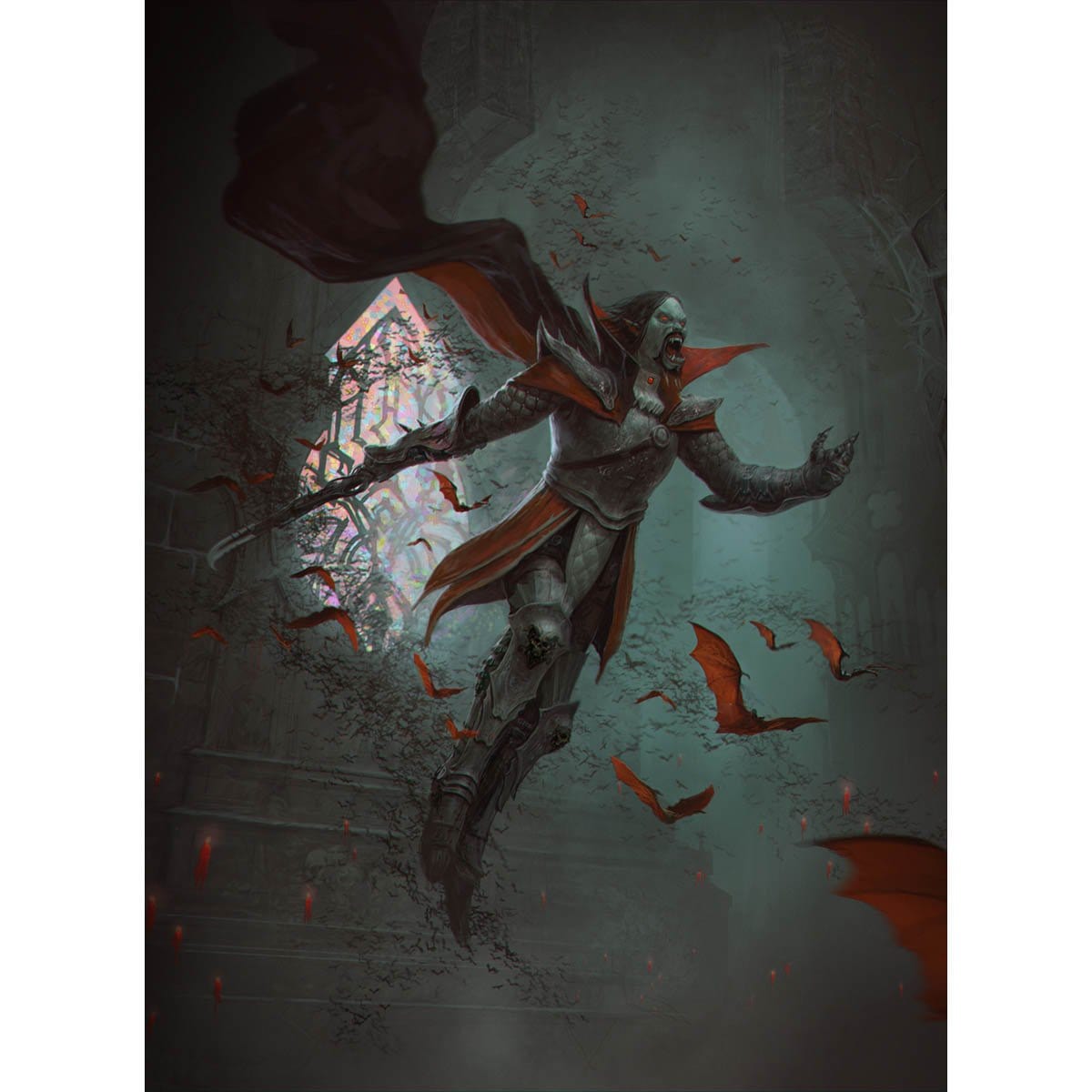 mtg crimson vow dracula cards Dracula, Lord of Bats Print