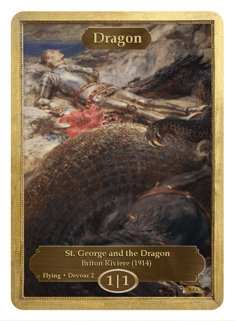 mtg devour cards Dragon Token (1/1 - Flying, Devour 2) by Briton Riviere