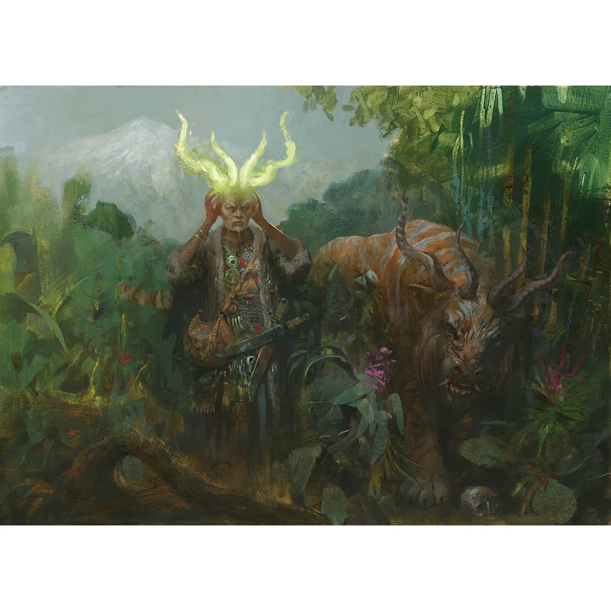 Druid of Horns Print - Print - Original Magic Art - Accessories for Magic the Gathering and other card games