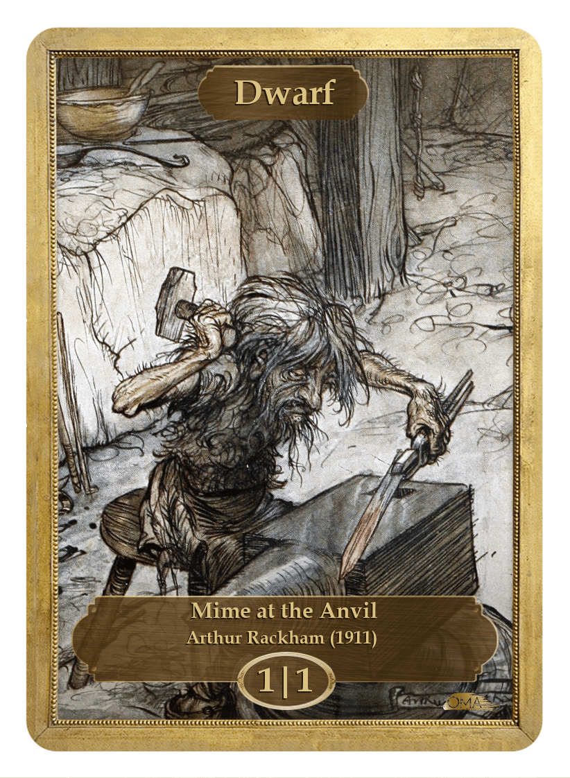 Dwarf Token (1/1) by Arthur Rackham - Original Magic Art