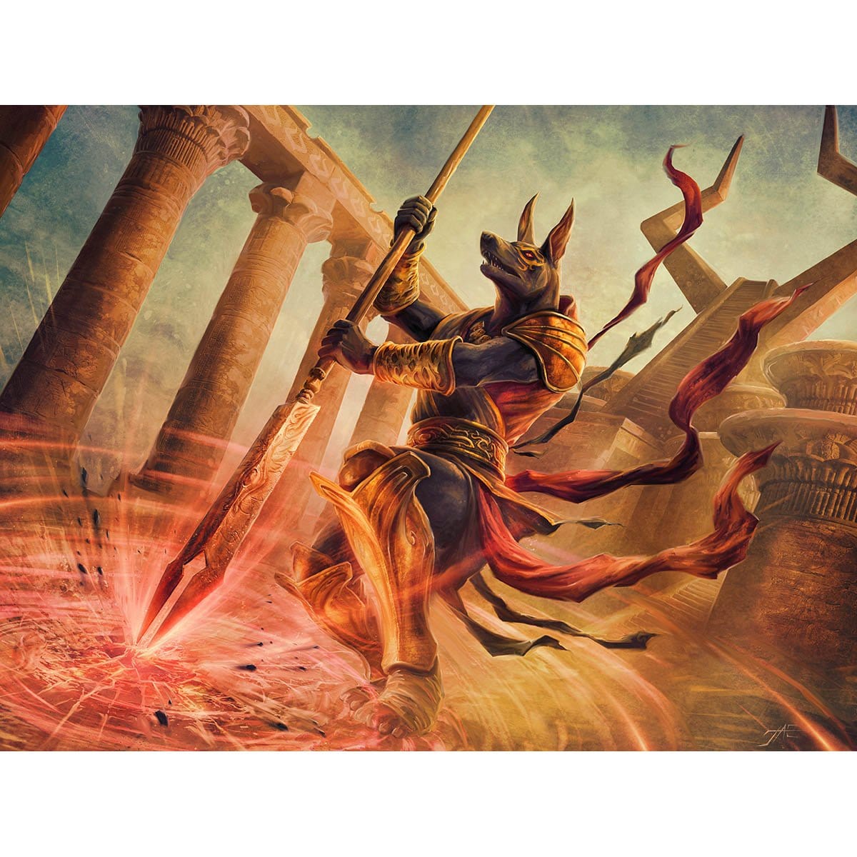 Earthshaker Khenra Print - Print - Original Magic Art - Accessories for Magic the Gathering and other card games
