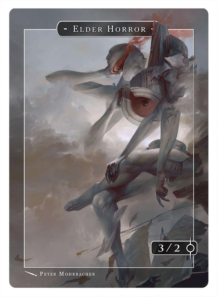 Elder Magic Color Elder Horror Token (3/2) by Peter Mohrbacher - Original Magic Art