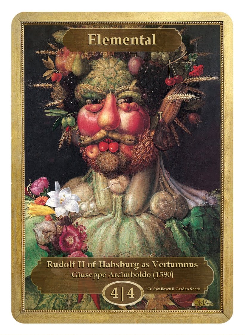 Elemental Token (4/4) by Giuseppe Arcimboldo - Token - Original Magic Art - Accessories for Magic the Gathering and other card games