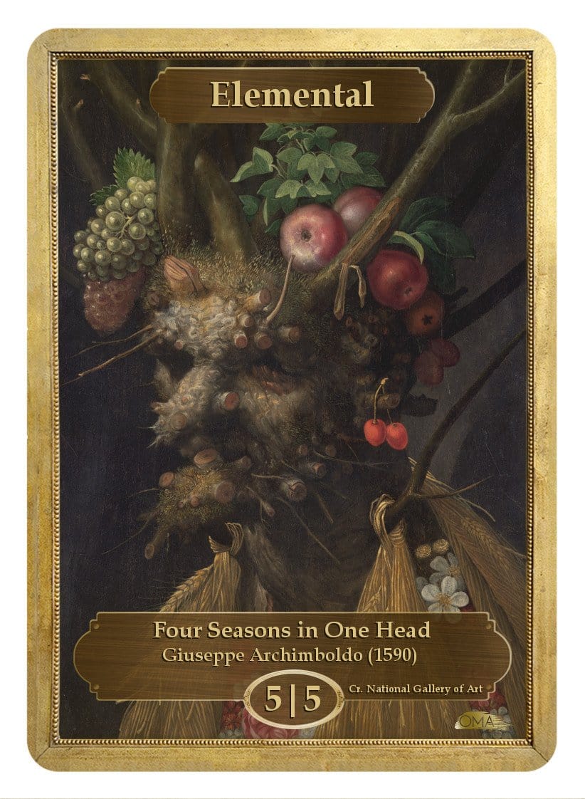 Elemental Token (5/5) by Giuseppe Arcimboldo - Token - Original Magic Art - Accessories for Magic the Gathering and other card games