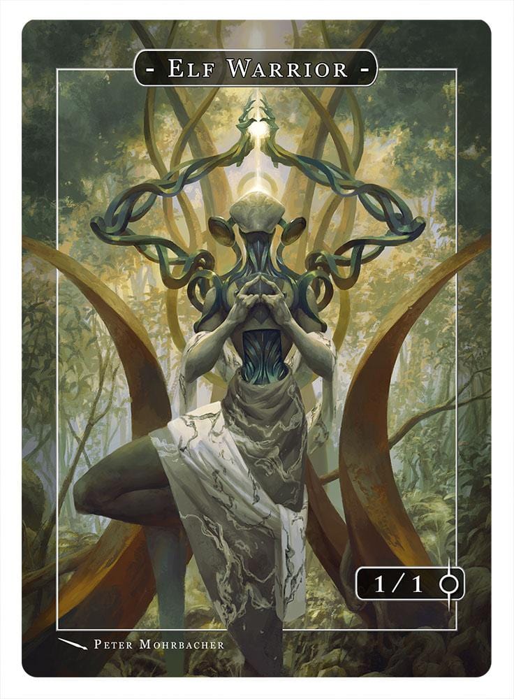 mtg elf token cards Elf Warrior Token (1/1) by Peter Mohrbacher