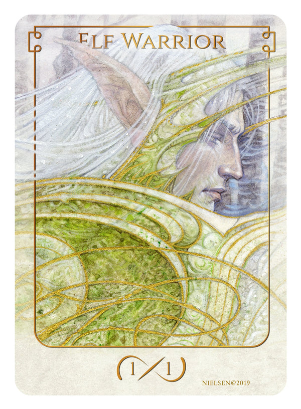 Elf Warrior Token (1/1) by Tokens of Spirit - Original Magic Art