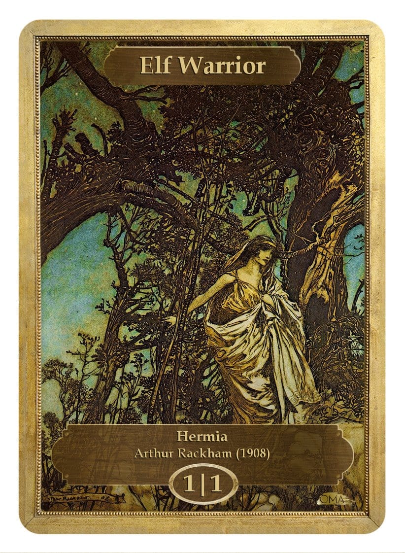 mtg elf token cards Elf Warrior Token (1/1) by Arthur Rackham